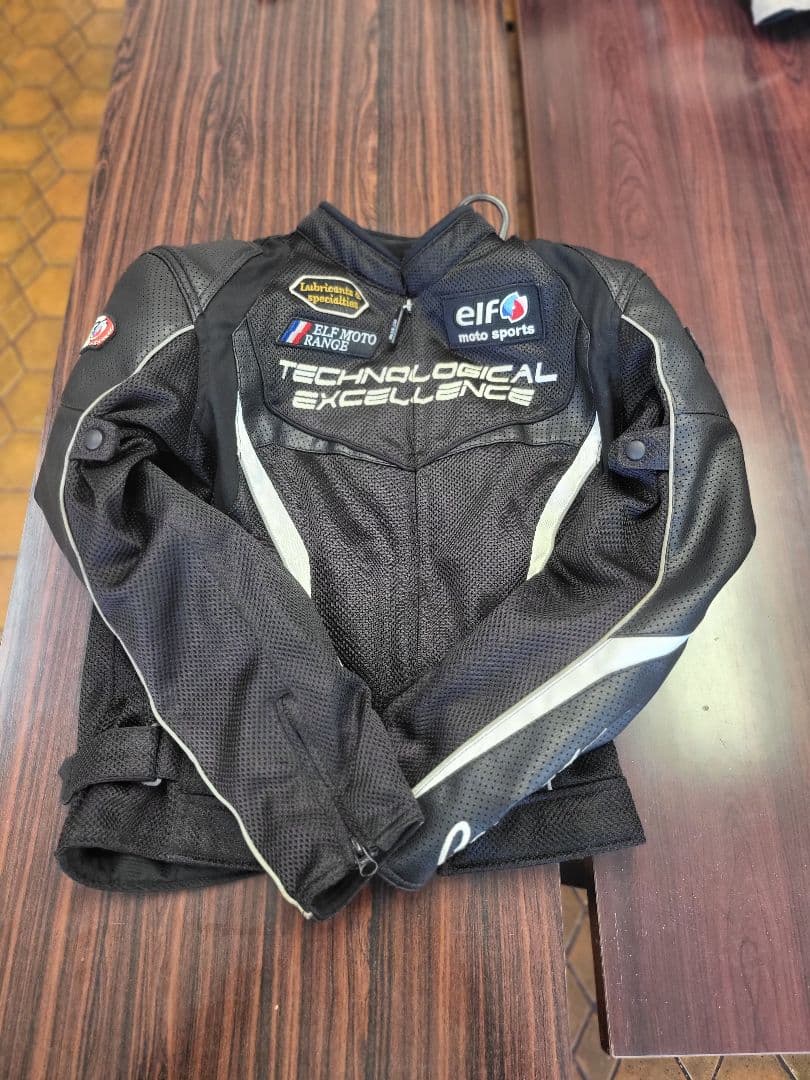 elf エルフ　レザーメッシュ　ジャケット　　Lサイズ