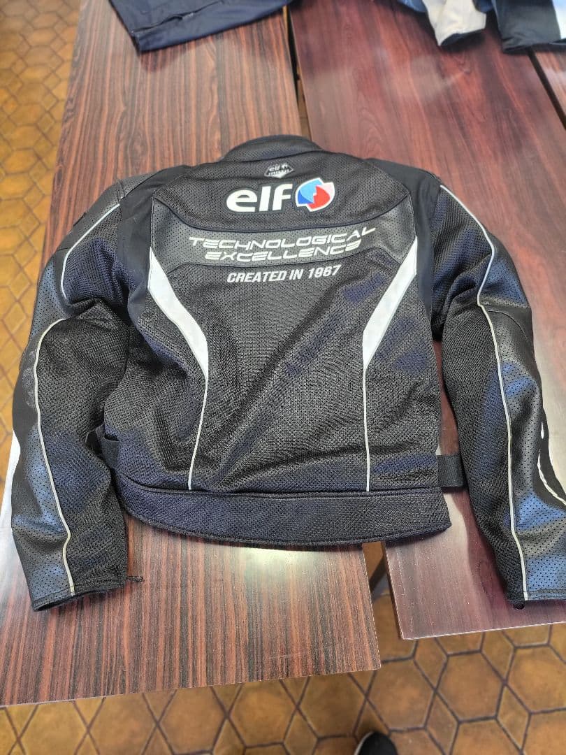 elf エルフ　レザーメッシュ　ジャケット　　Lサイズ