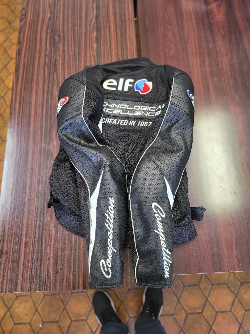 elf エルフ　レザーメッシュ　ジャケット　　Lサイズ