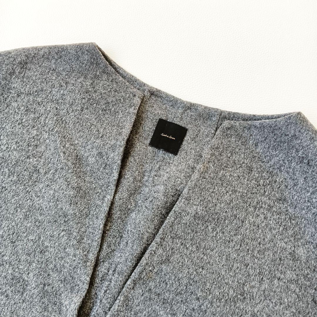 ほぼ未使用✨《スピックアンドスパン》24aw ダブルフェイスVネックベスト