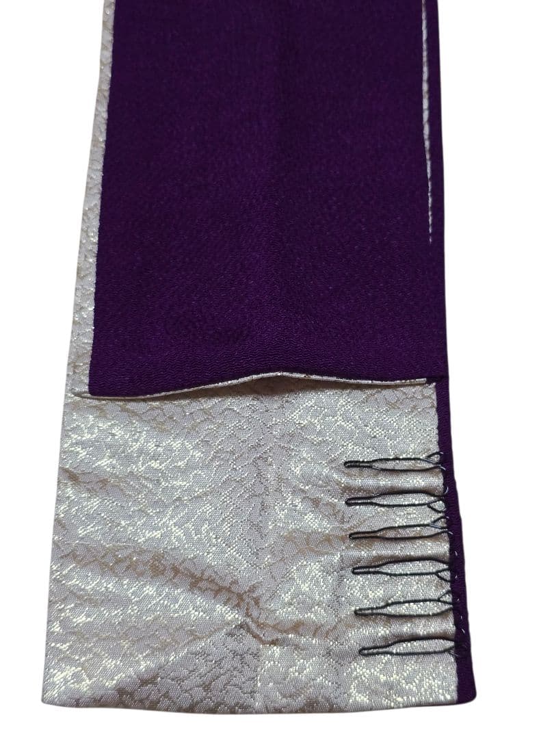 振袖　フルセット　豪華絢爛　刺繍　地文　成人式　結婚式　華やか　オレンジ　紫