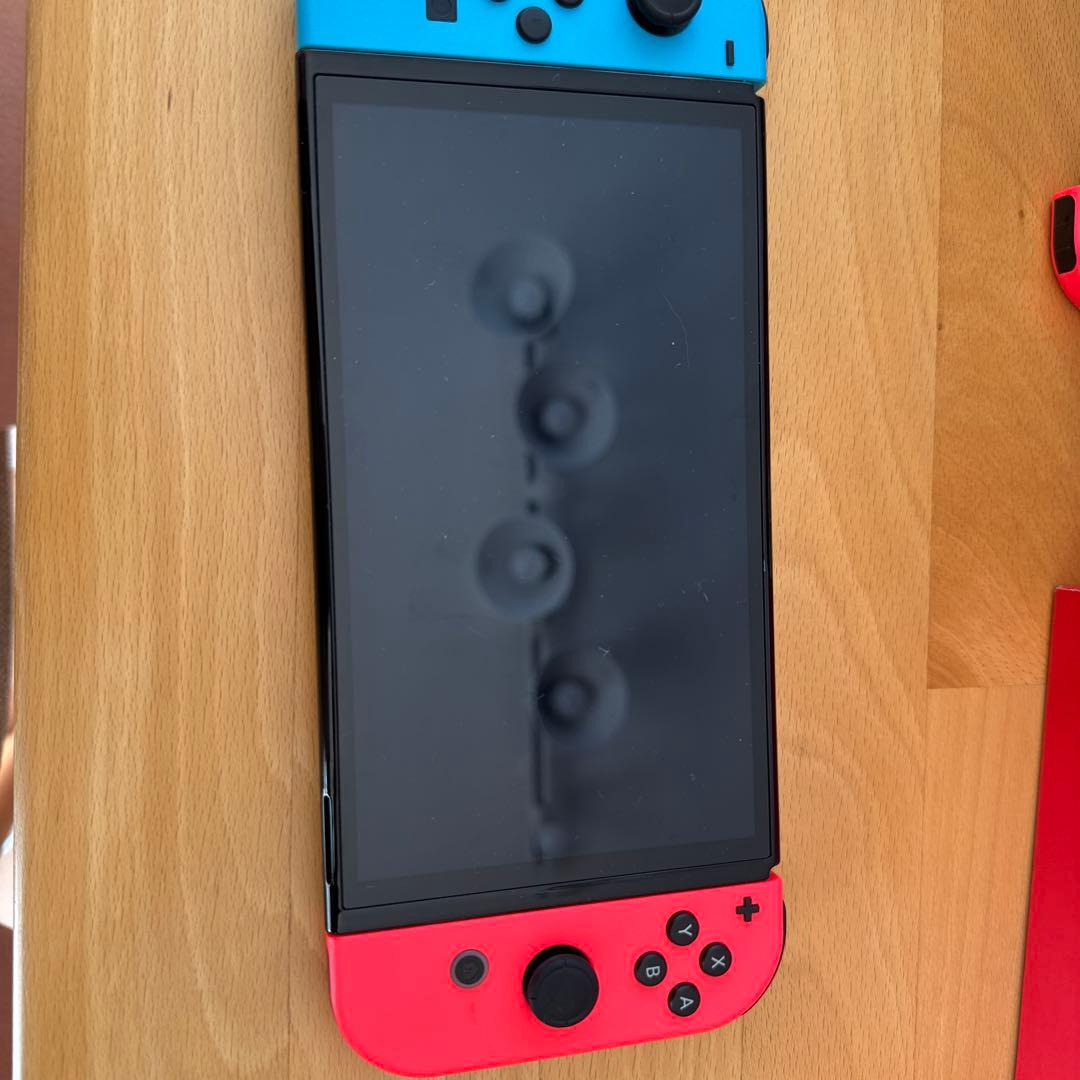 任天堂switch「有機EL」 青・赤 カセット・ジョイコンストラップ付