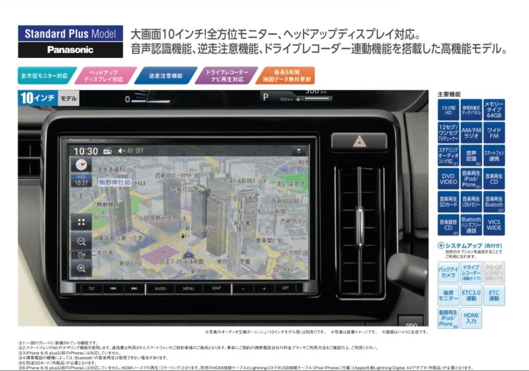 パナソニック　スタンダードプラス　10インチナビ