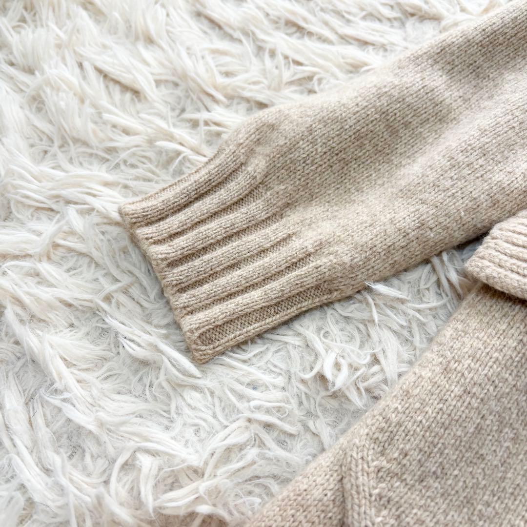 美品✨マックスマーラ　カシミヤウールロングニットカーディガン　ベージュ　M