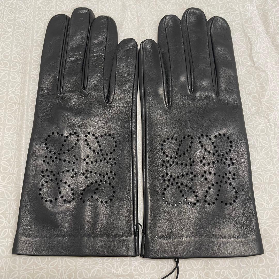 未使用ロエベ LOEWE アナグラム ラム グローブ 手袋 LVMH スペイン