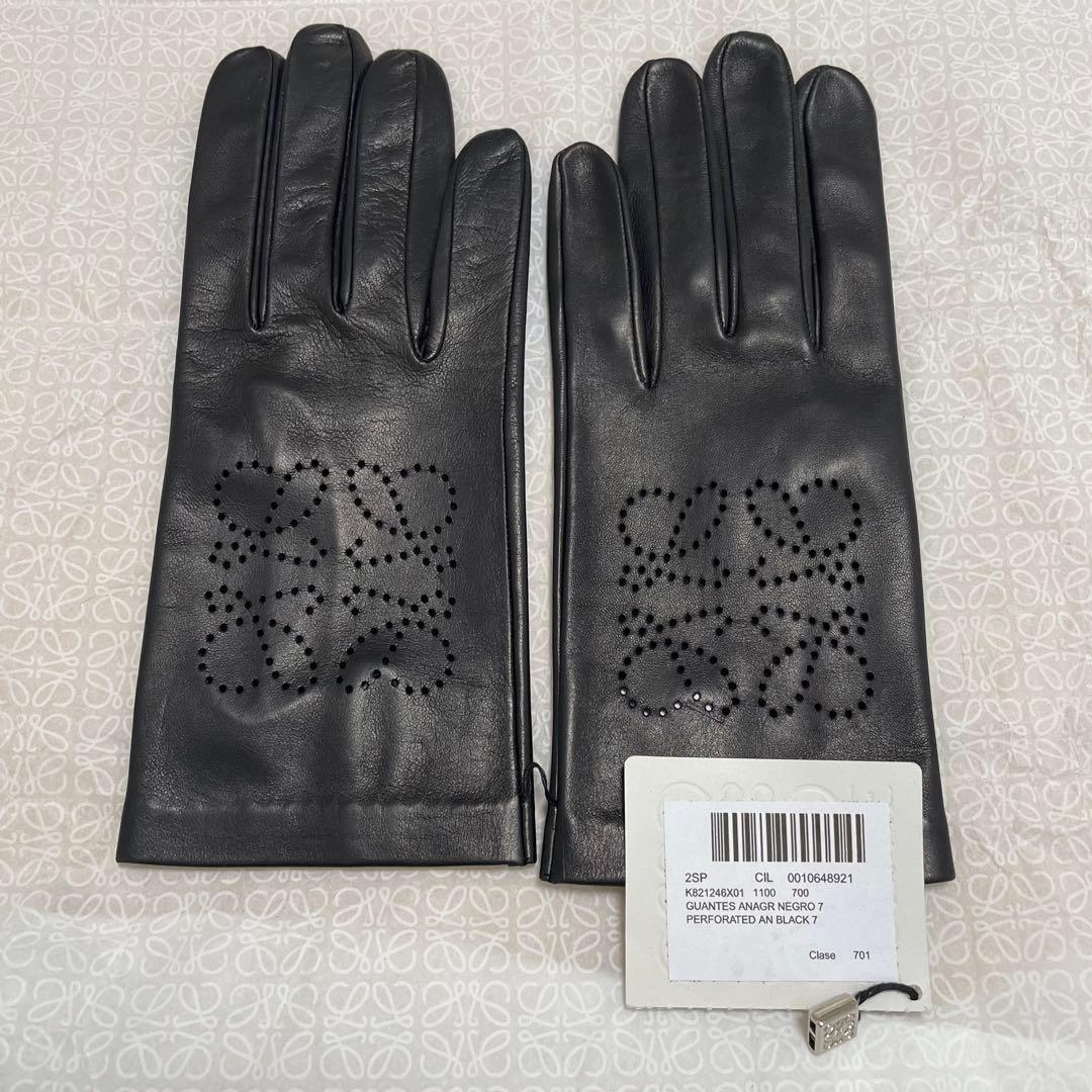 未使用ロエベ LOEWE アナグラム ラム グローブ 手袋 LVMH スペイン