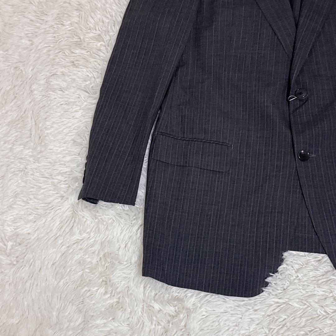 新品タグ付き 大きいサイズ REGAL リーガル ストライプ グレー E10