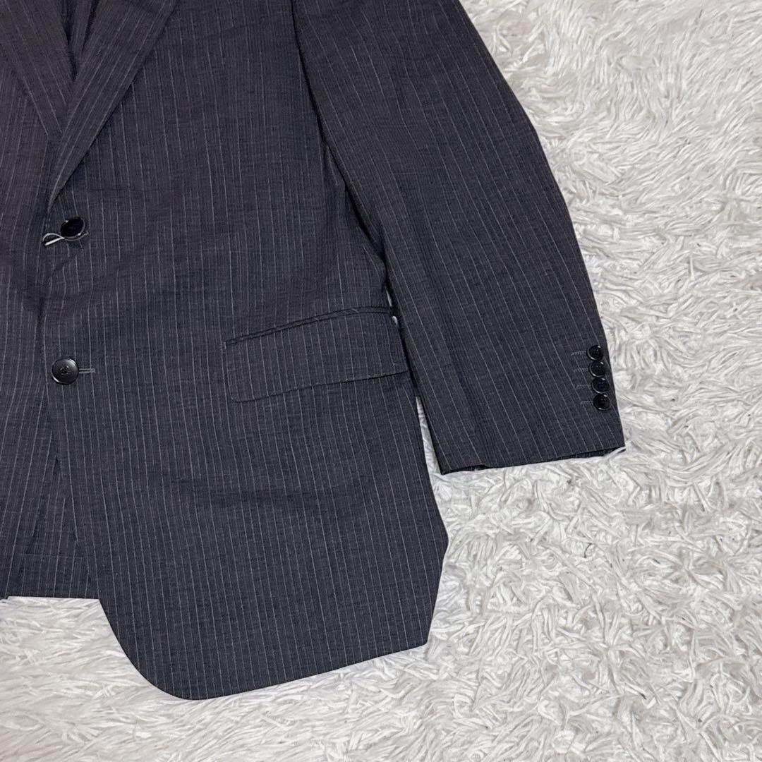 新品タグ付き 大きいサイズ REGAL リーガル ストライプ グレー E10