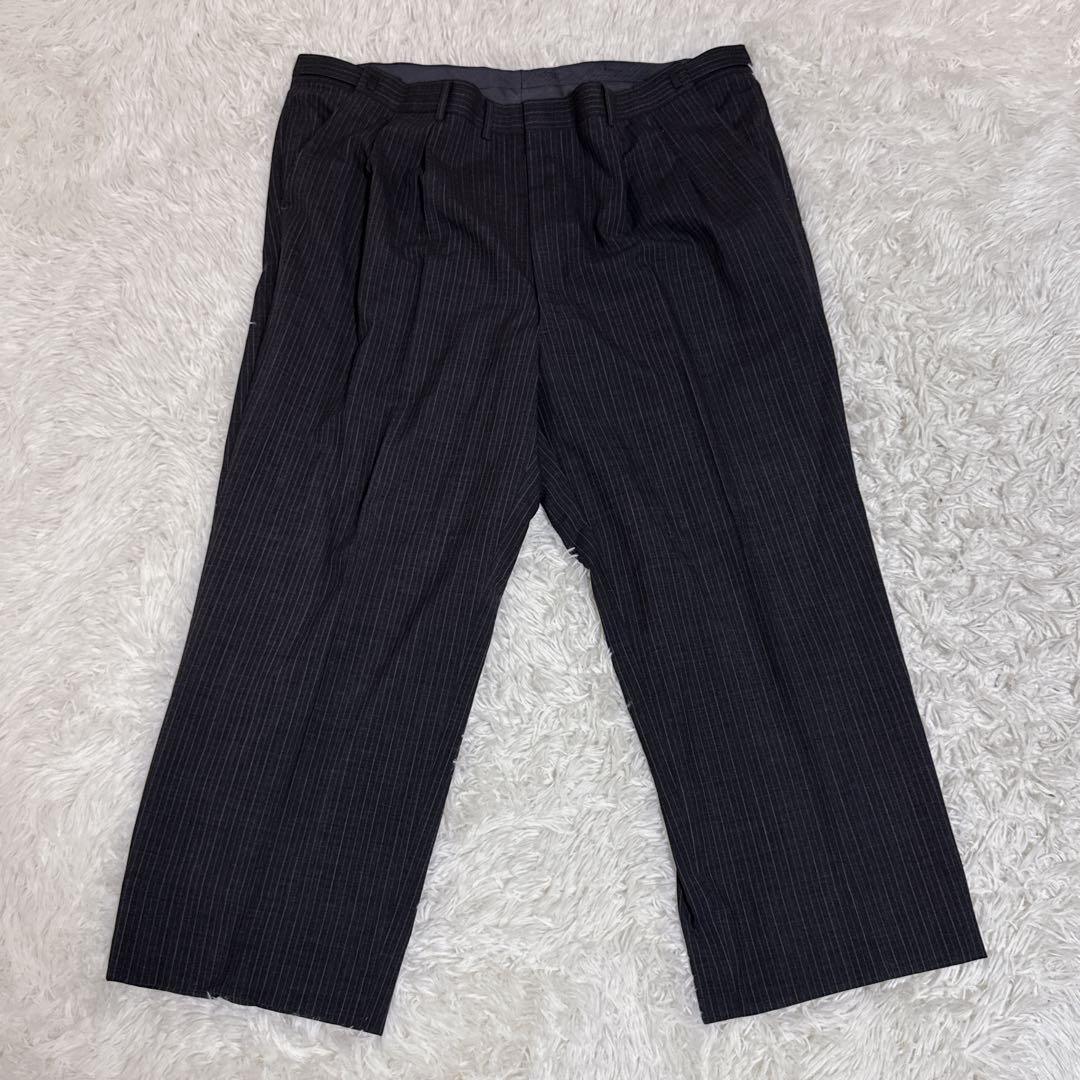 新品タグ付き 大きいサイズ REGAL リーガル ストライプ グレー E10