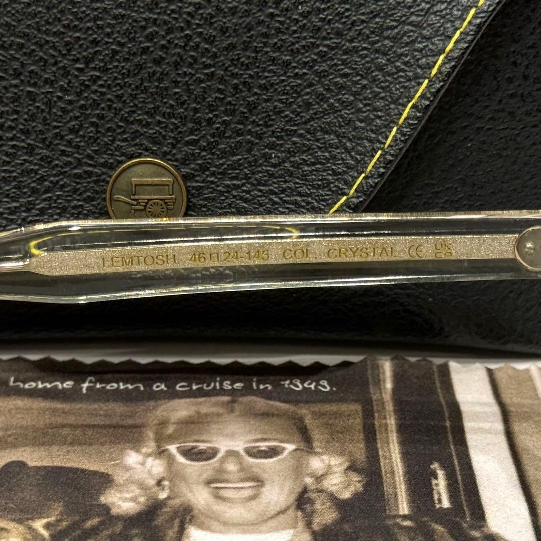 【極美品】正規品 モスコット レムトッシュ 46 クリスタル ライトブルーレンズ
