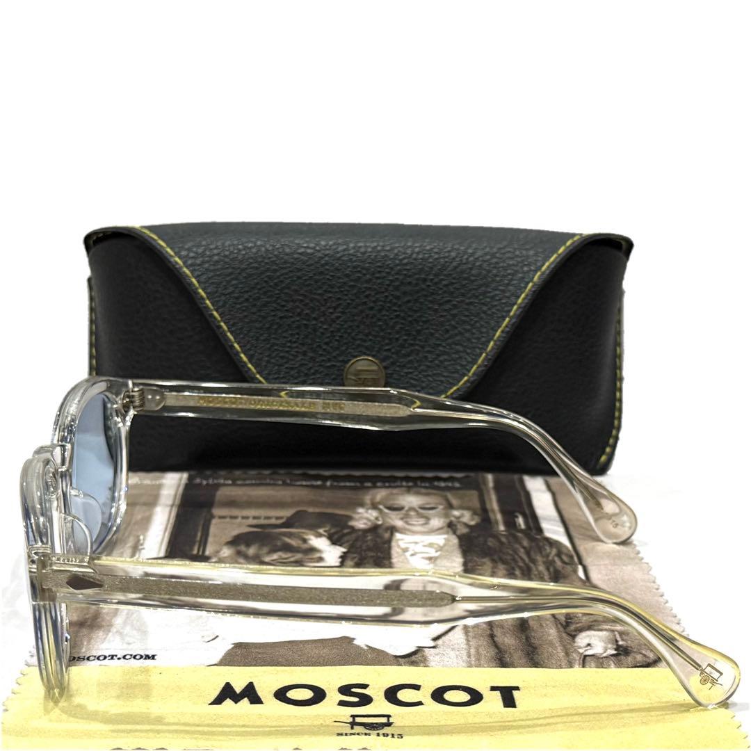 【極美品】正規品 モスコット レムトッシュ 46 クリスタル ライトブルーレンズ