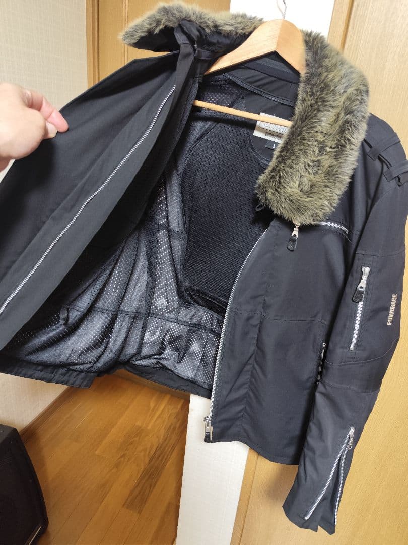 POWER AGE FURライダースジャケット Lサイズ ブラックPJ23201