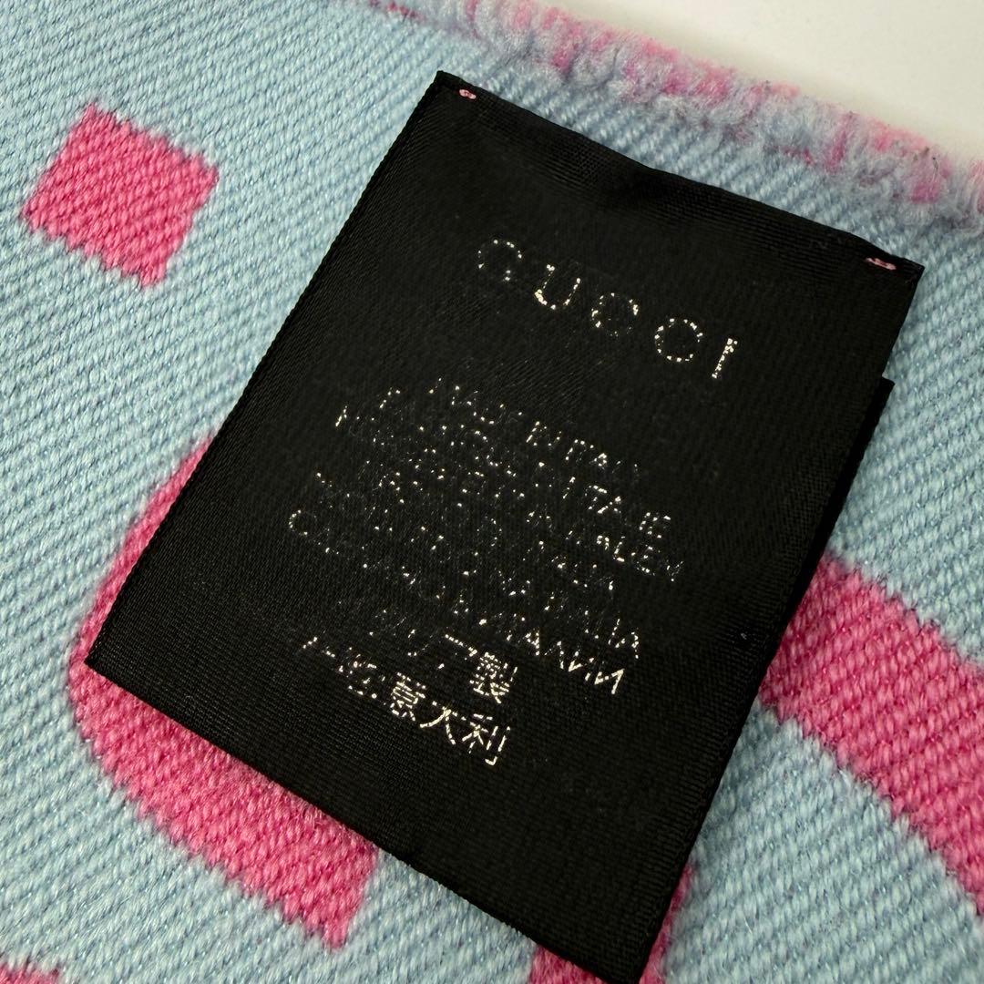 《入手困難》グッチ ジャガードマフラー ウール シルク GG リバーシブル