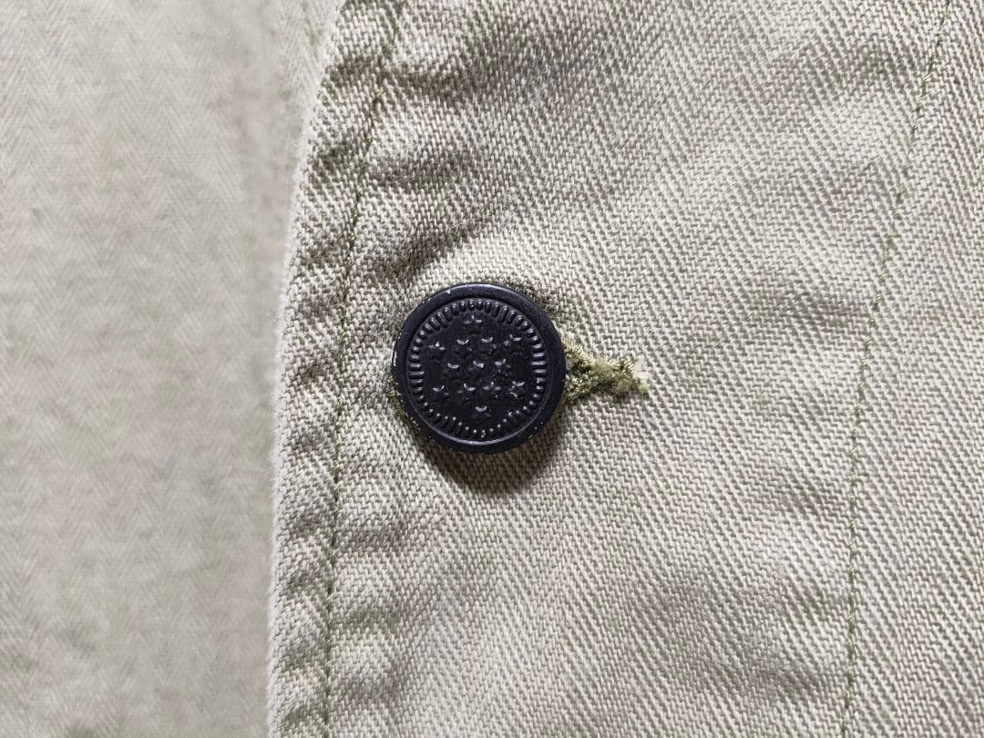 【orSlow / オアスロウ】Vネック ヘリンボーン ツイルジャケット