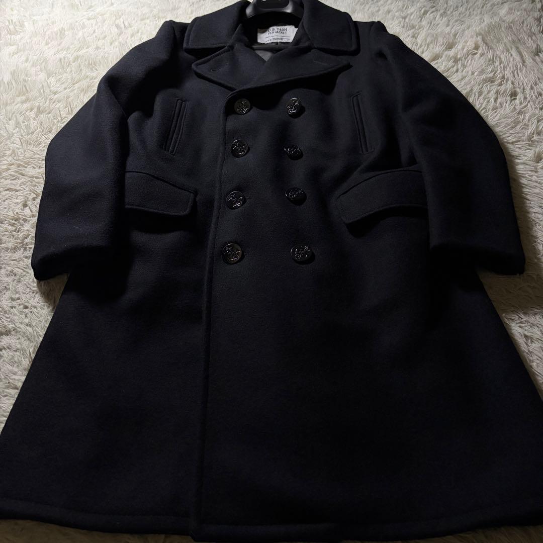 極美品■Schott 714US LONG MELTON PEA COAT L