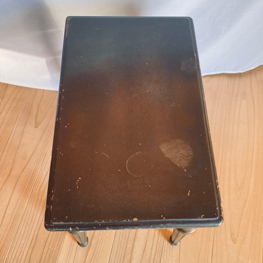 アンティーク　サイドテーブル　ピアノ木製椅子　大正ロマン　台机