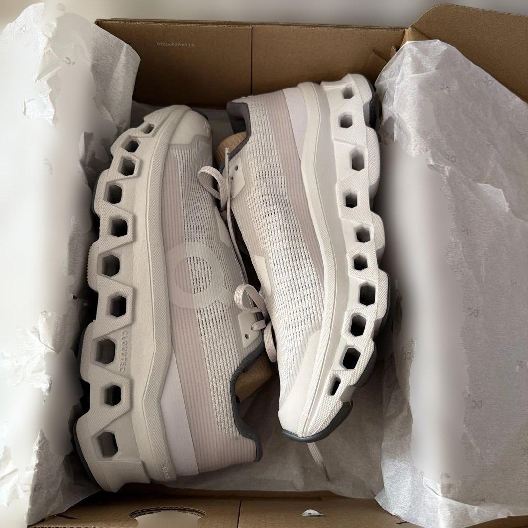 超美品emmi×On♪Cloudmonster Void ライトグレー 24.5