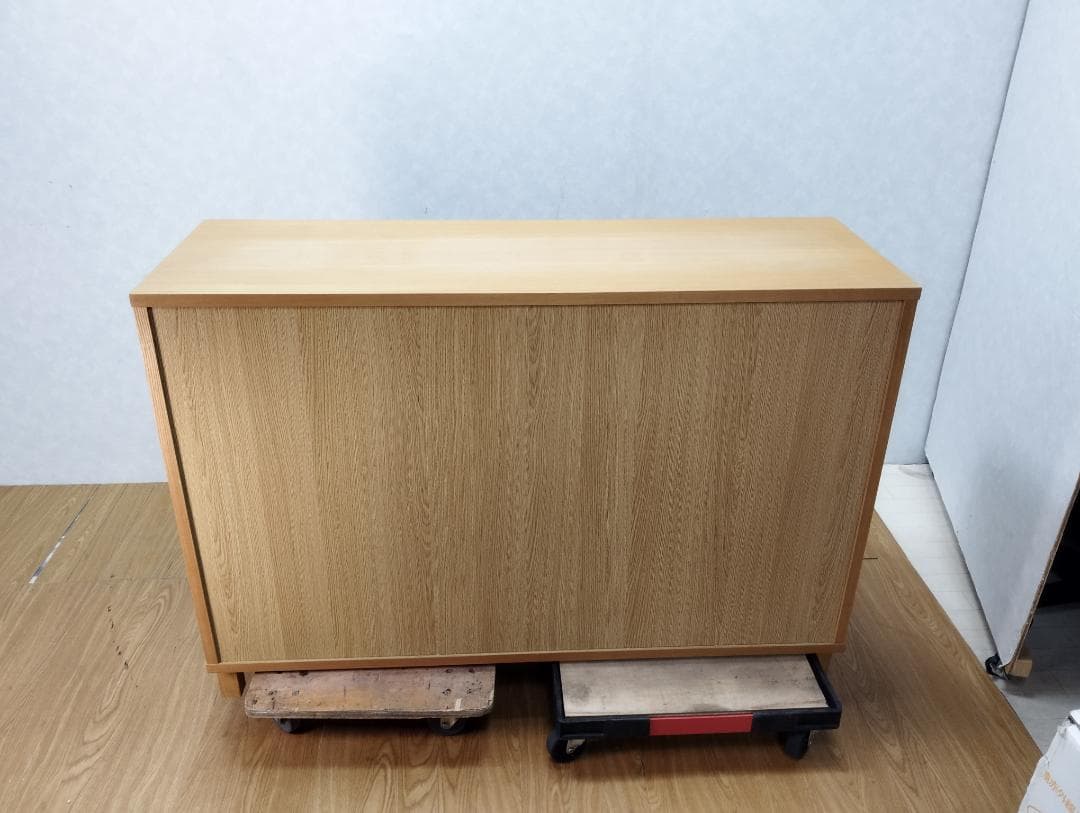 K♢116 無印良品 オーク材 キャビネット 大 ガラス扉