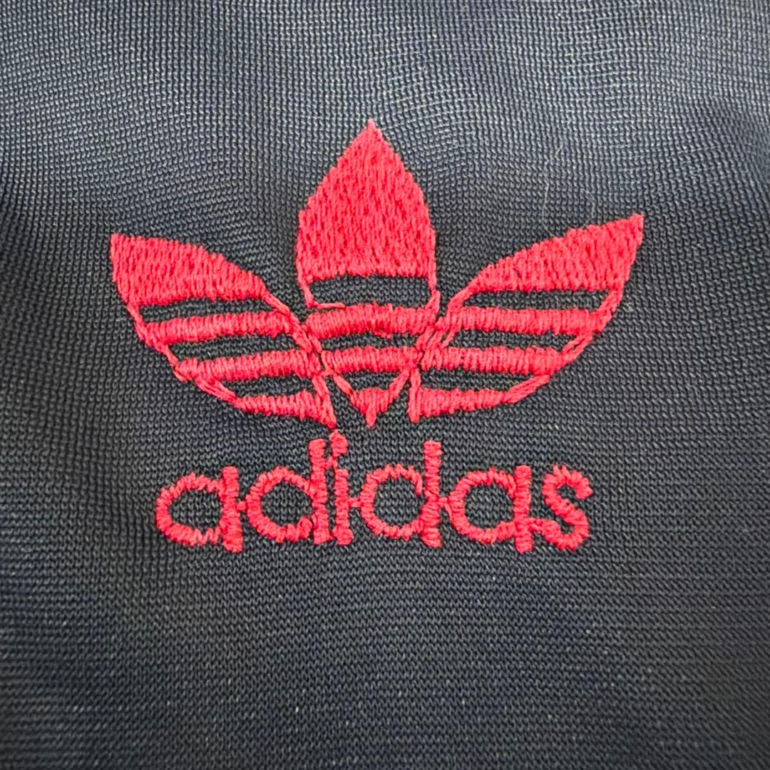 美品 80s adidas ネイビー レッド ストライプ ジャケット