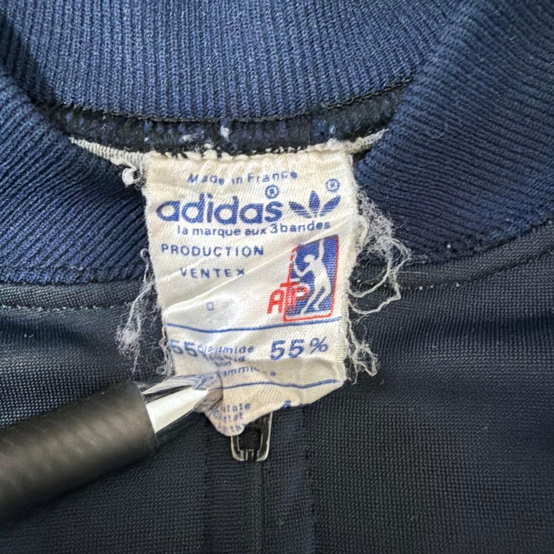 美品 80s adidas ネイビー レッド ストライプ ジャケット