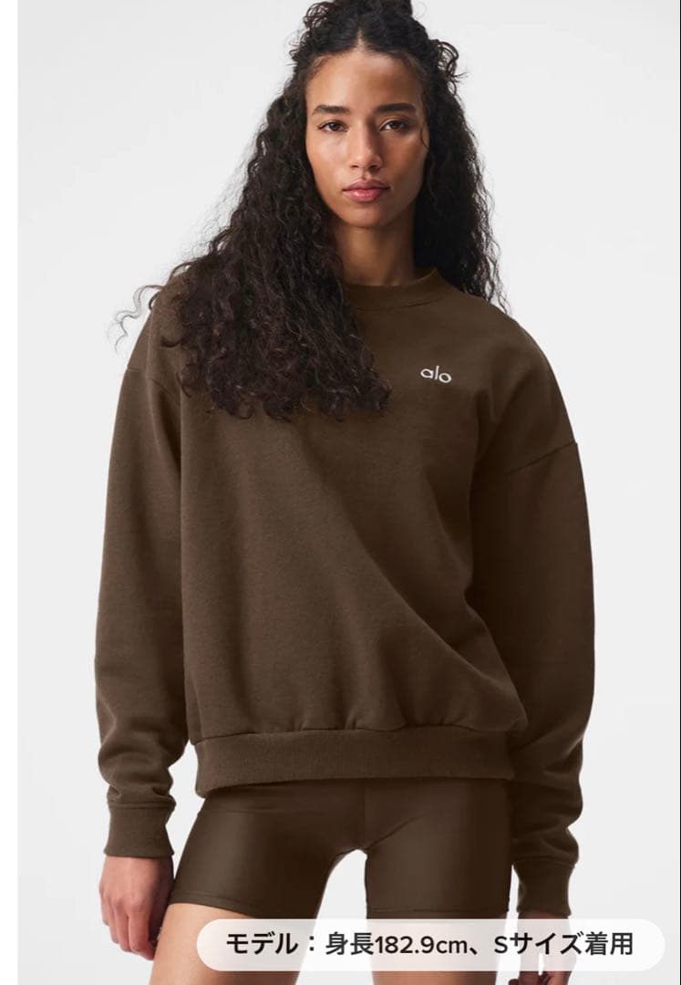 alo ブラウン クルーネック トレーナー　XS
