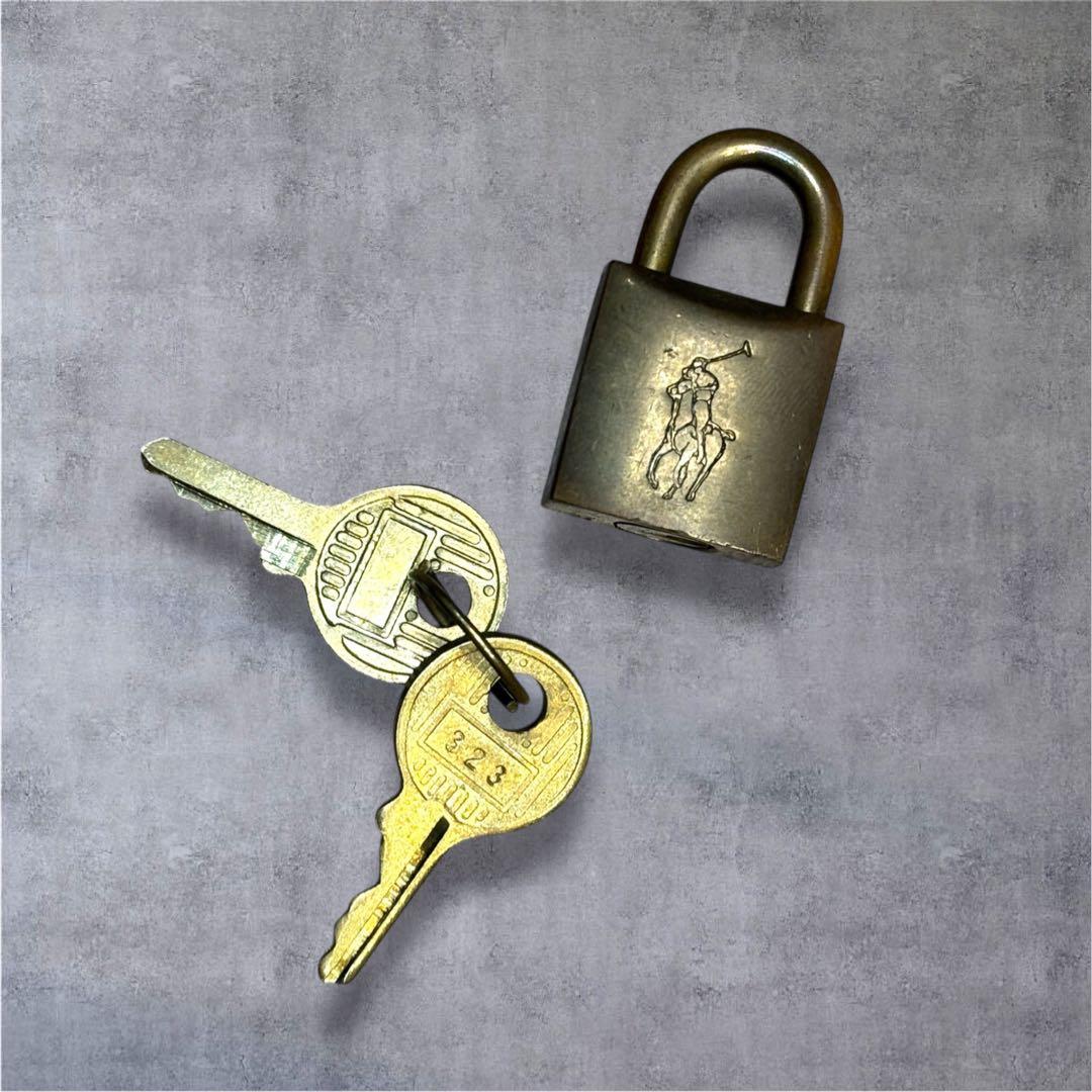 【超希少・鍵付】ラルフローレン レザーボストンバッグ ミニボストン 本革 南京錠