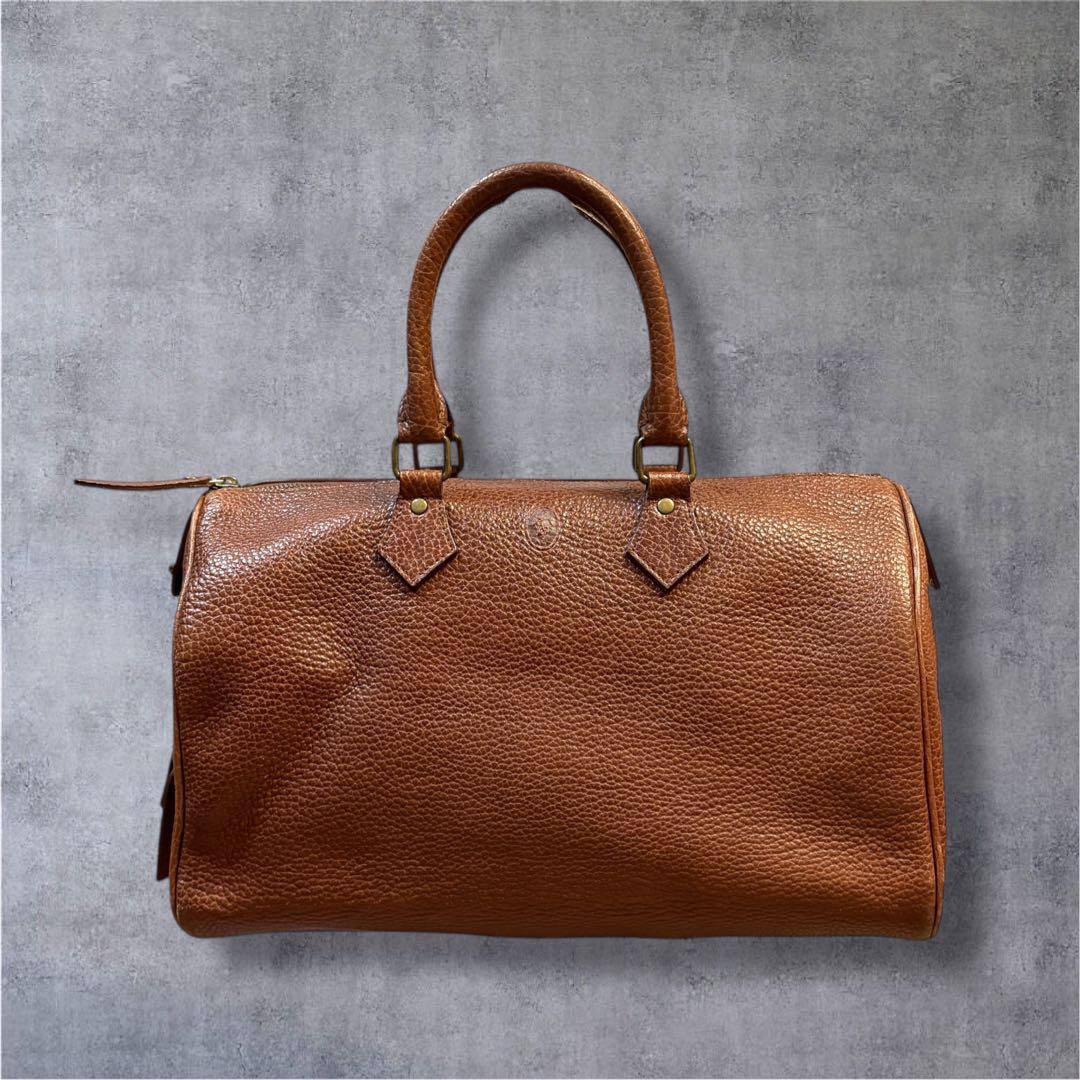 【超希少・鍵付】ラルフローレン レザーボストンバッグ ミニボストン 本革 南京錠