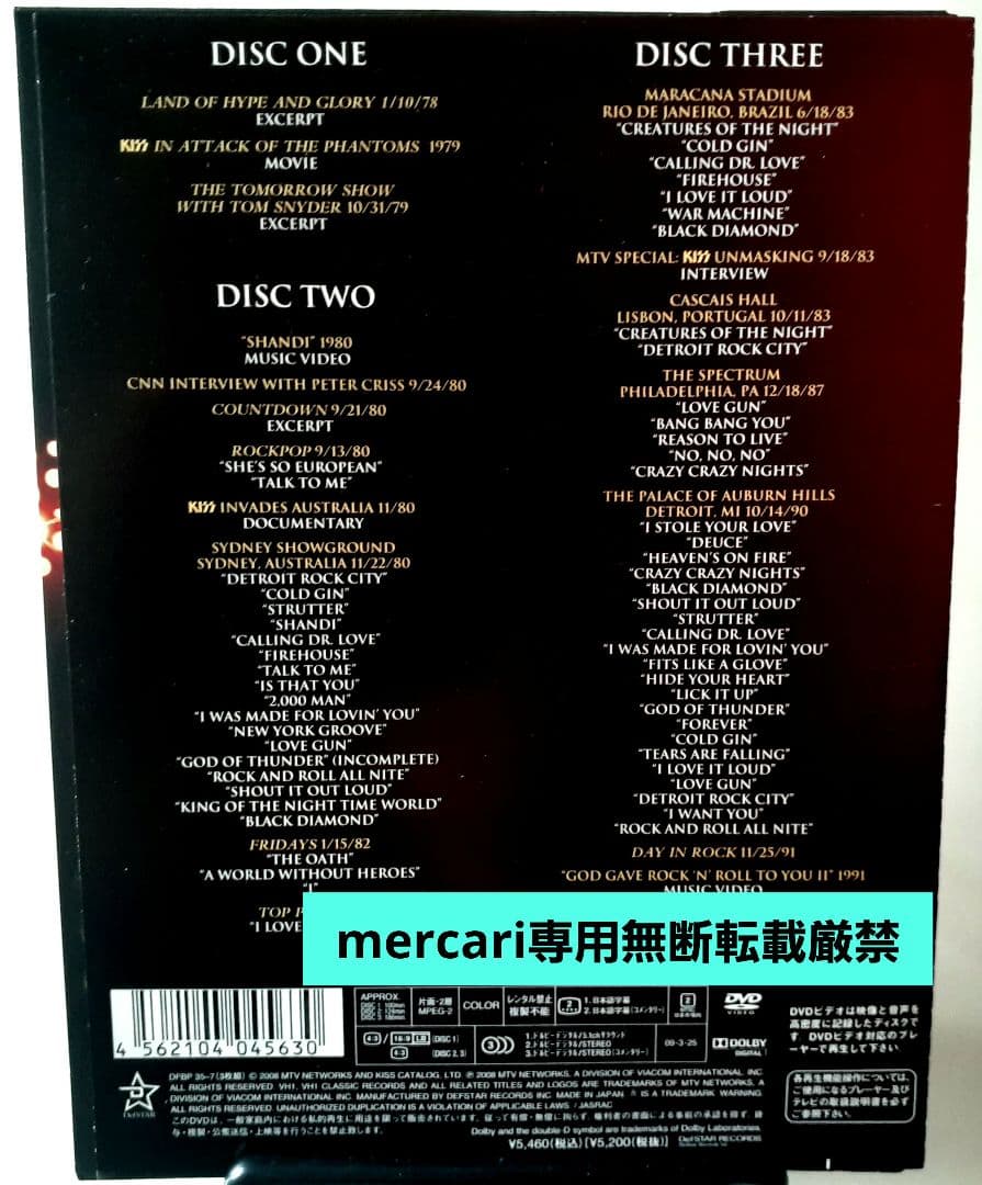 【未視聴DVD日本国内発売盤】KISS/KISSOLOGY Vol.2〈3枚組〉