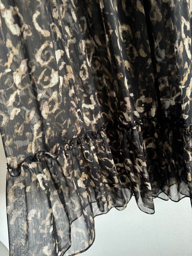 NOBLE レオパード柄マキシワンピース