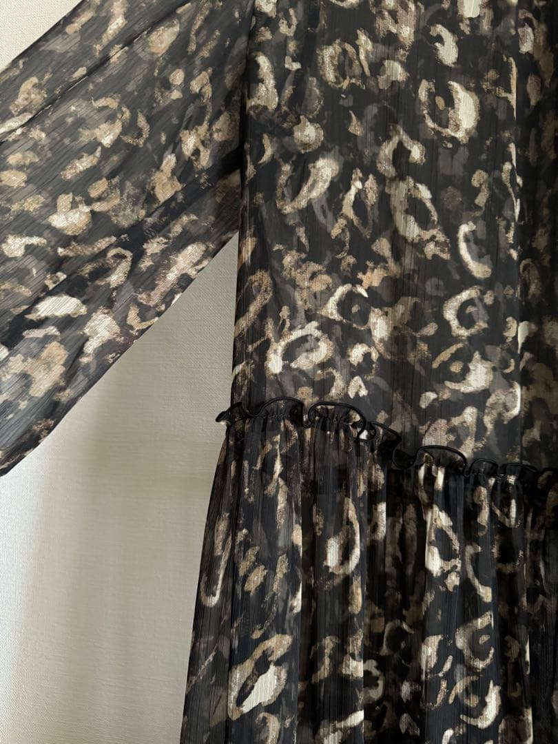 NOBLE レオパード柄マキシワンピース