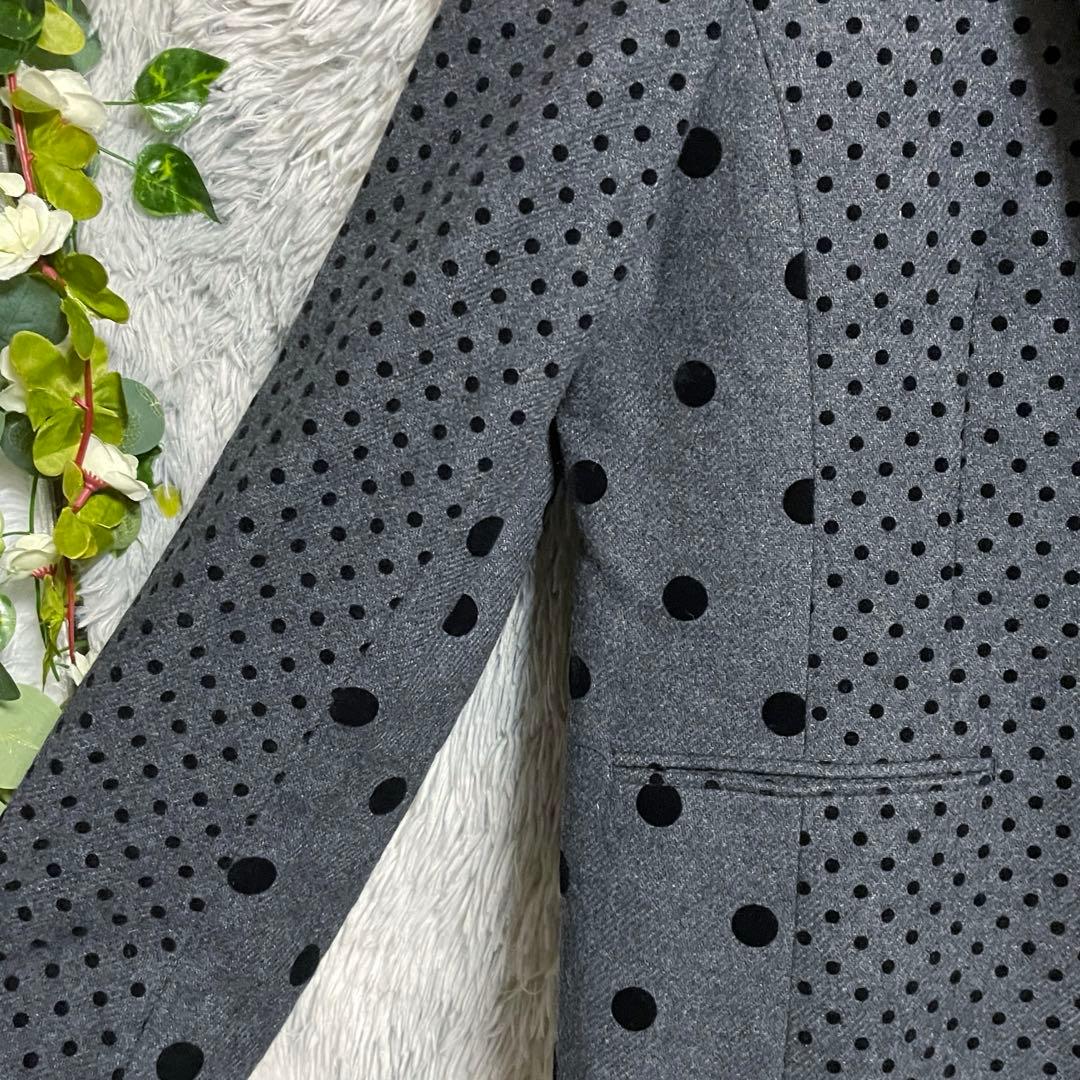 希少新品】ポールスミスドット 切替 ウールテーラードジャケット 大きいサイズ48