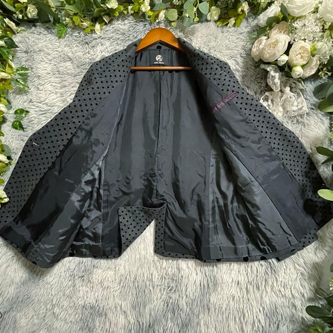 希少新品】ポールスミスドット 切替 ウールテーラードジャケット 大きいサイズ48