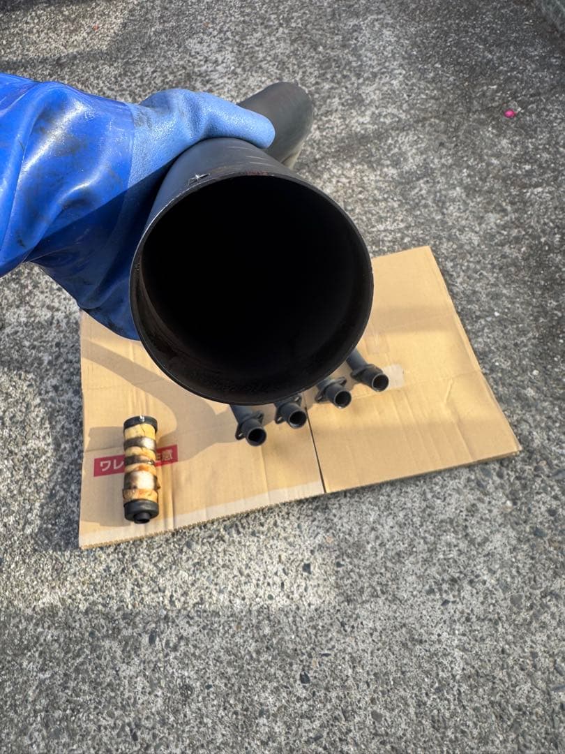 カワサキ ゼファー χ ショート管 70Φ 手曲げ風 MADMAX