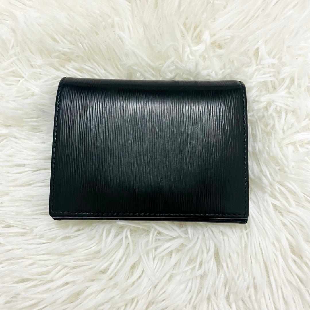 極美✨ 付属完備✨PRADA 二つ折りコンパクト レザー 黒 1MV204