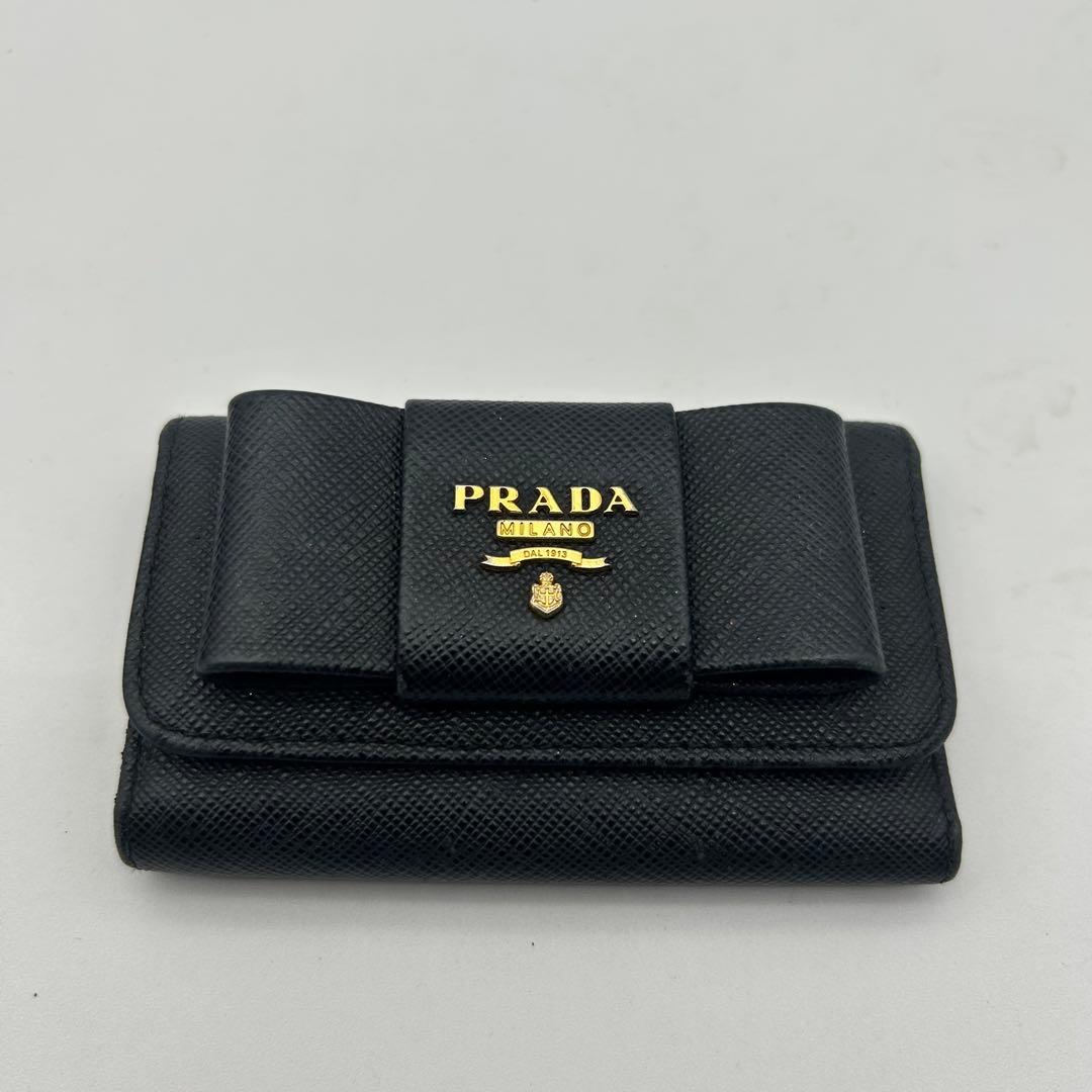 極美品　プラダ　リボン　キーケース　財布　バッグ