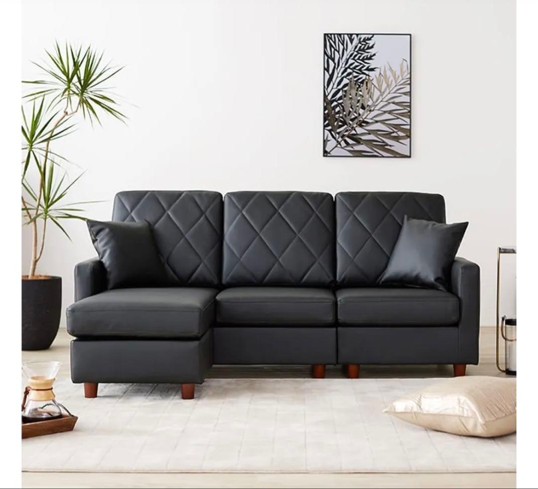 【送料込み】 LOWYA ロウヤ 3人掛け PVCカウチソファ