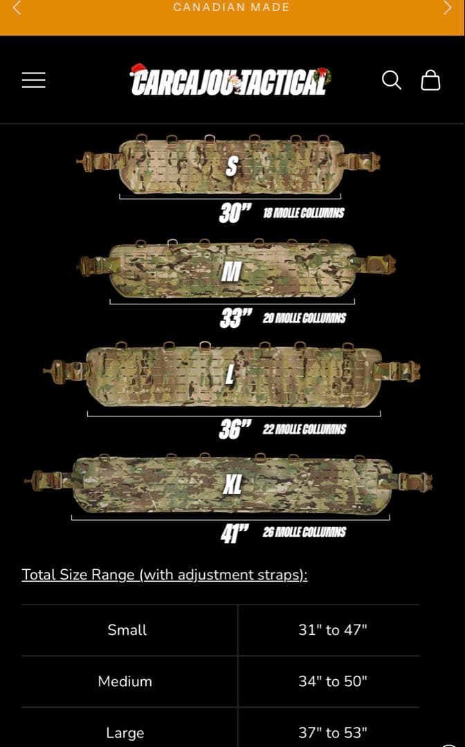 carcajoutactical製ベルトキット各種ポーチ made in カナダ