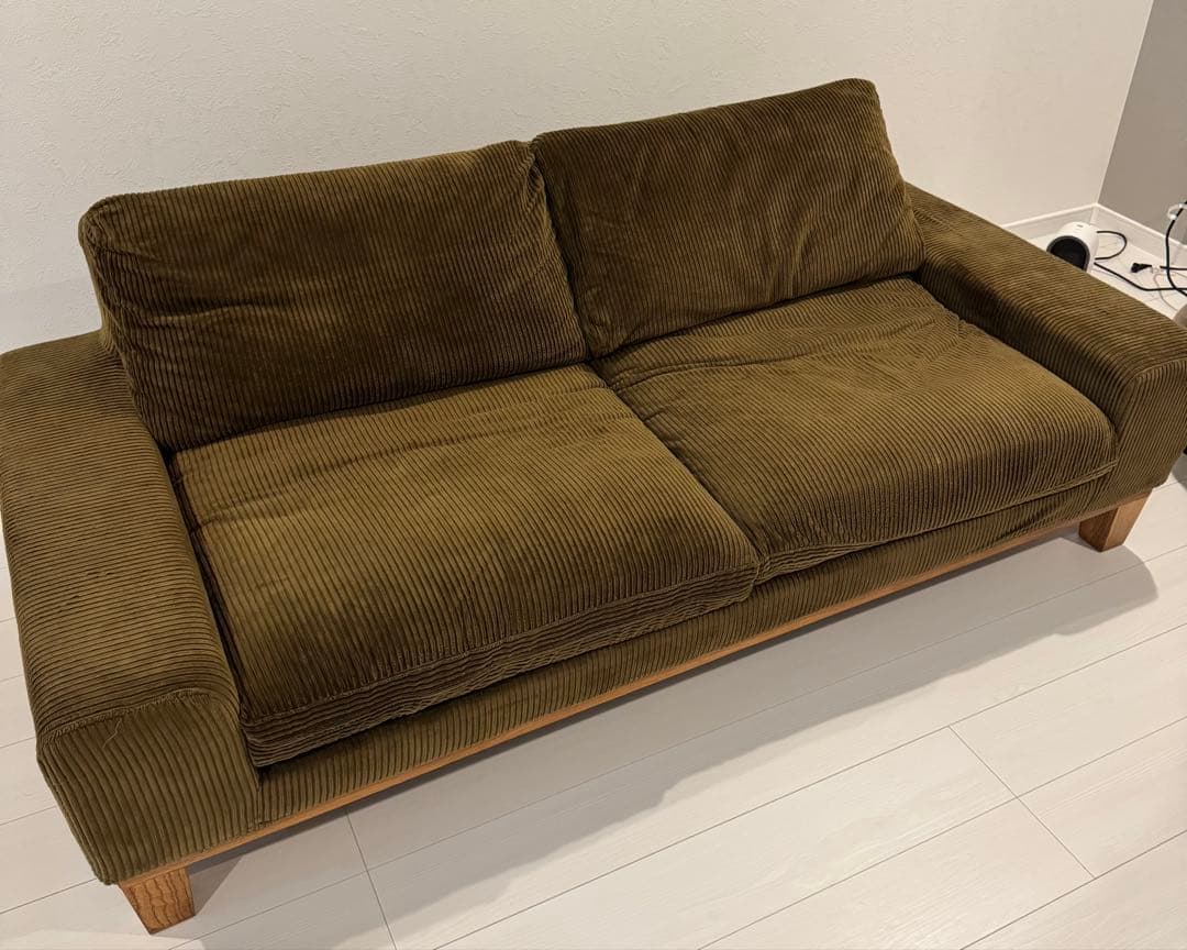 Re: CENO 3人掛けソファー folk／BR【オリーブ：コーデュロイ】