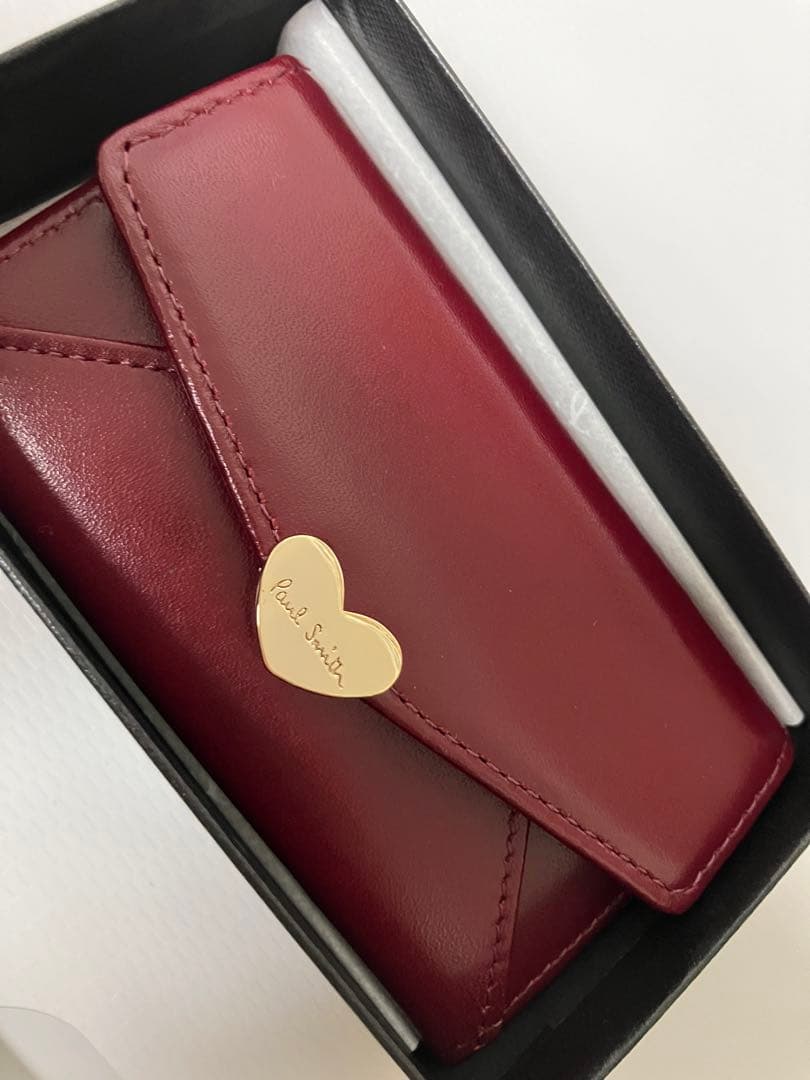 新品　Paul Smith　ポールスミス　キーケース　ラブレター　ワインレッド