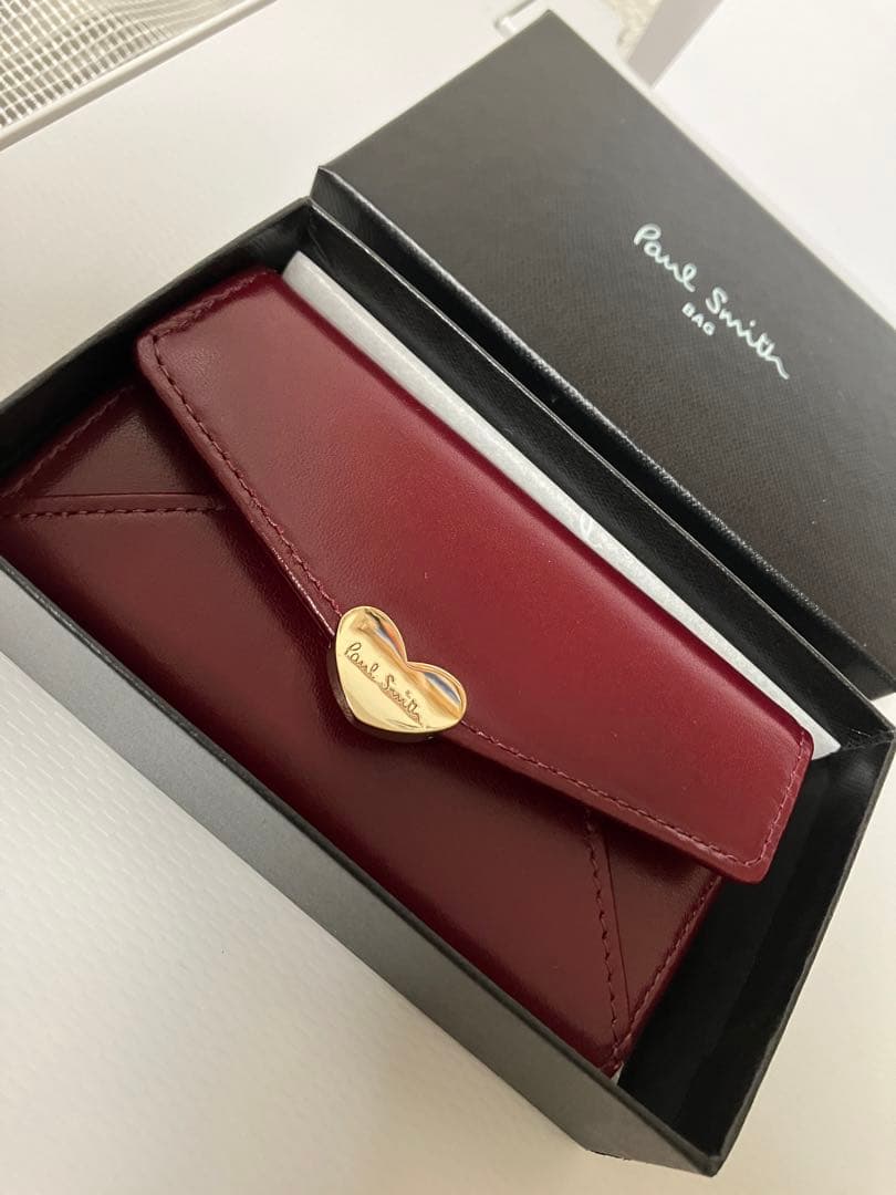 新品　Paul Smith　ポールスミス　キーケース　ラブレター　ワインレッド