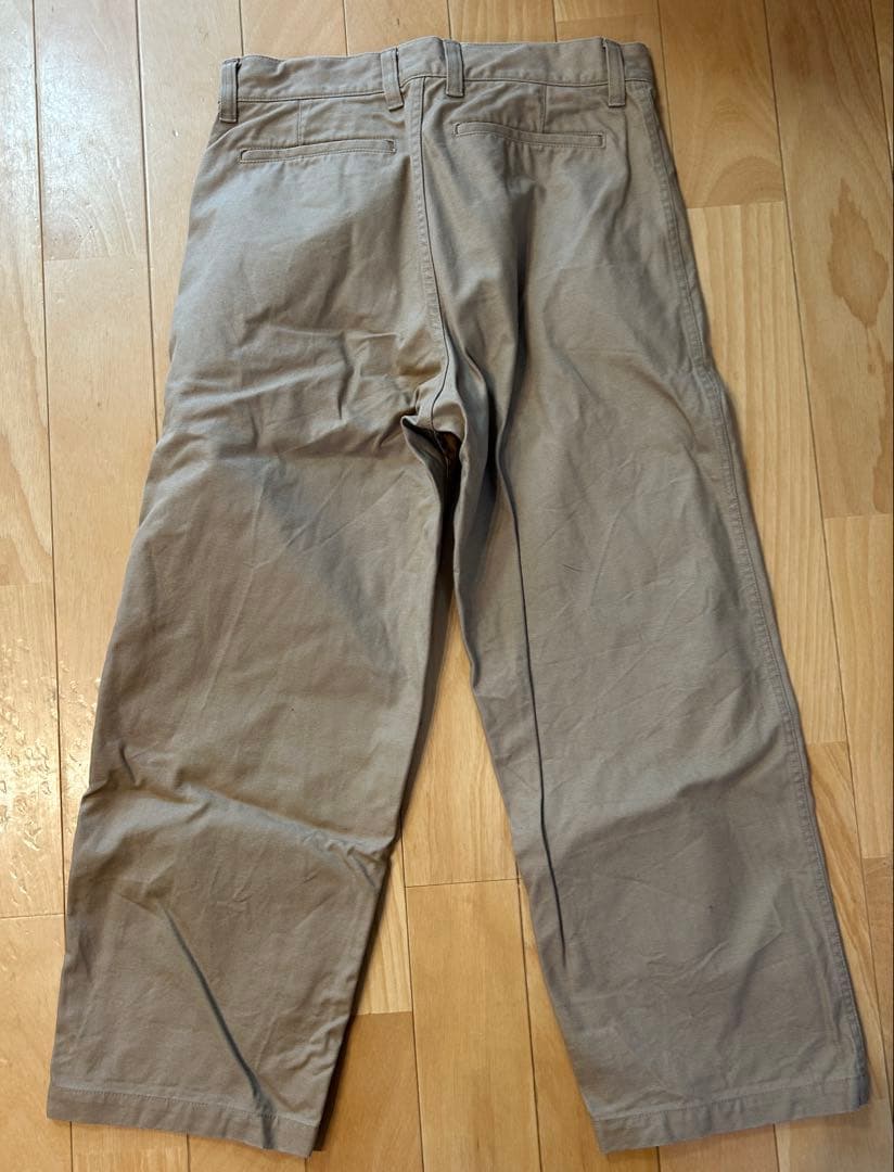 クランクプロジェクツ　綿ギャバ　ファットパンツ（ベージュ）　Mサイズ