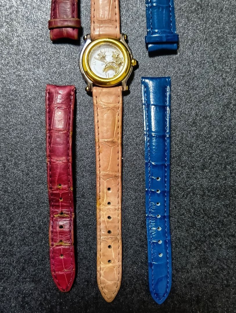 【限定品】★ Chopard 時計 シルバー×ゴールド ★替えベルト付【月と星】
