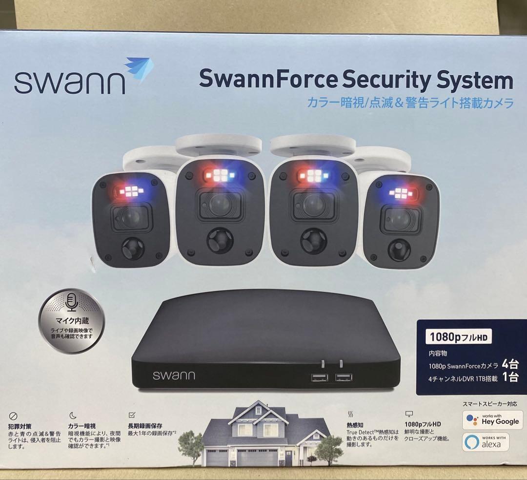 新品　Swann 防犯カメラDVRセキュリティシステム フルHDカメラ４台セット