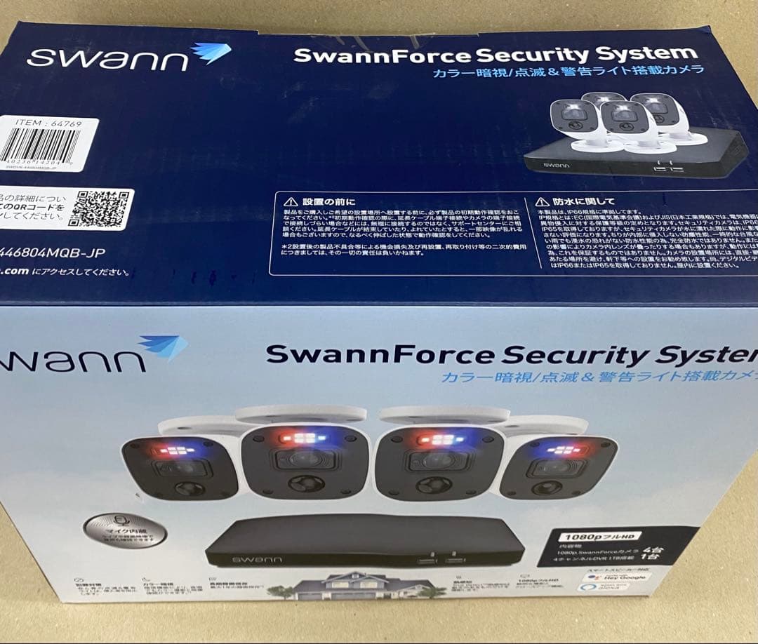 新品　Swann 防犯カメラDVRセキュリティシステム フルHDカメラ４台セット