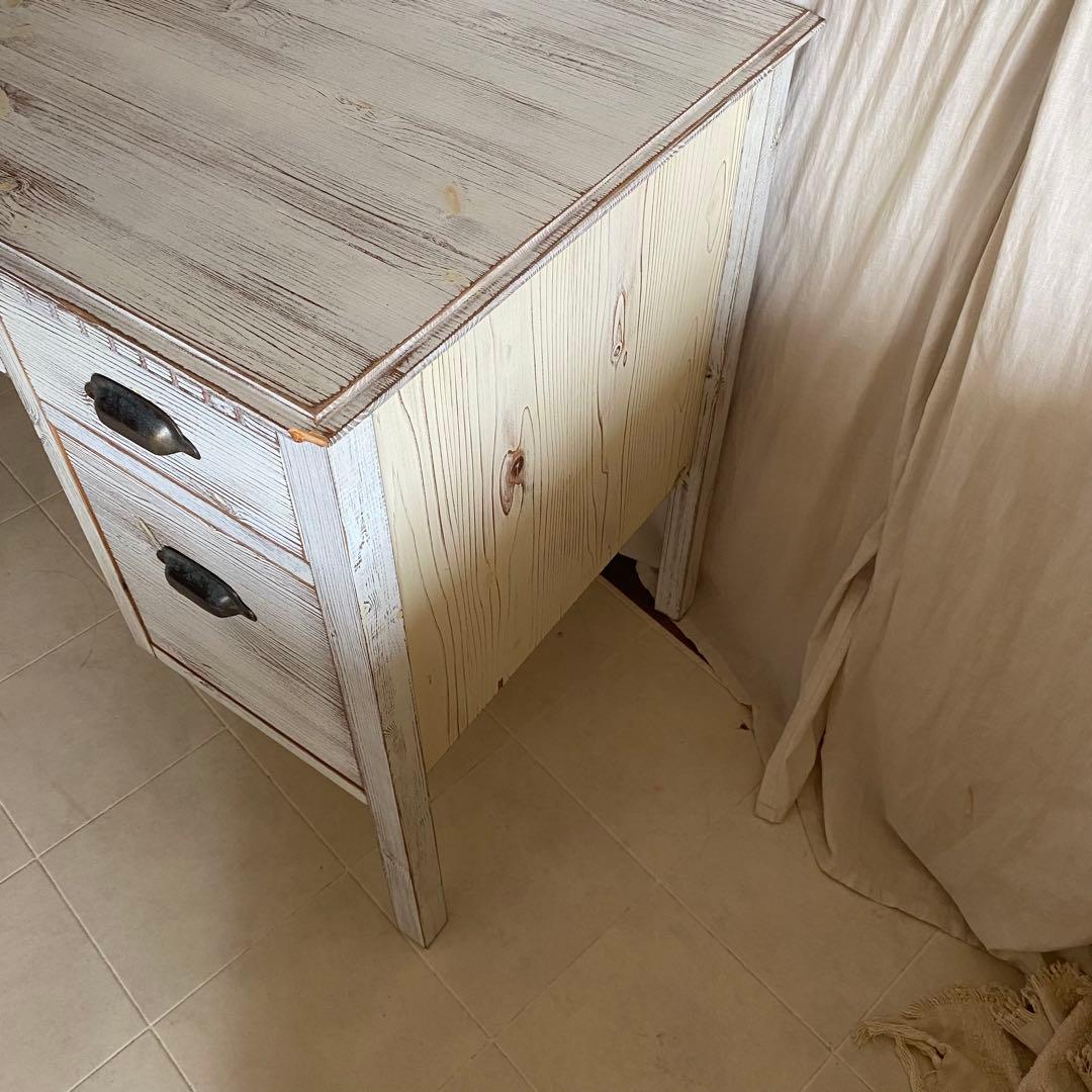 jon living 北欧　シャビーシック　片袖デスク　デスク　机　ドレッサー