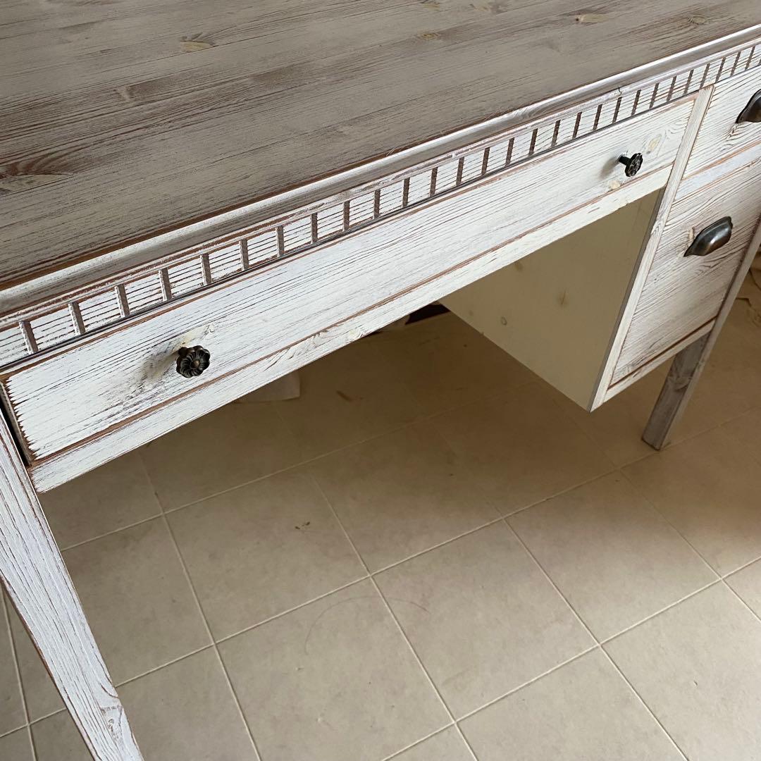 jon living 北欧　シャビーシック　片袖デスク　デスク　机　ドレッサー