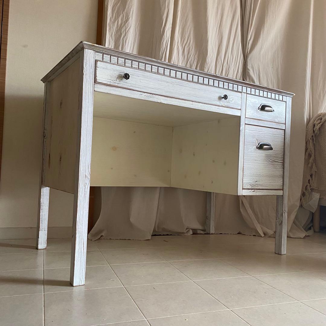 jon living 北欧　シャビーシック　片袖デスク　デスク　机　ドレッサー