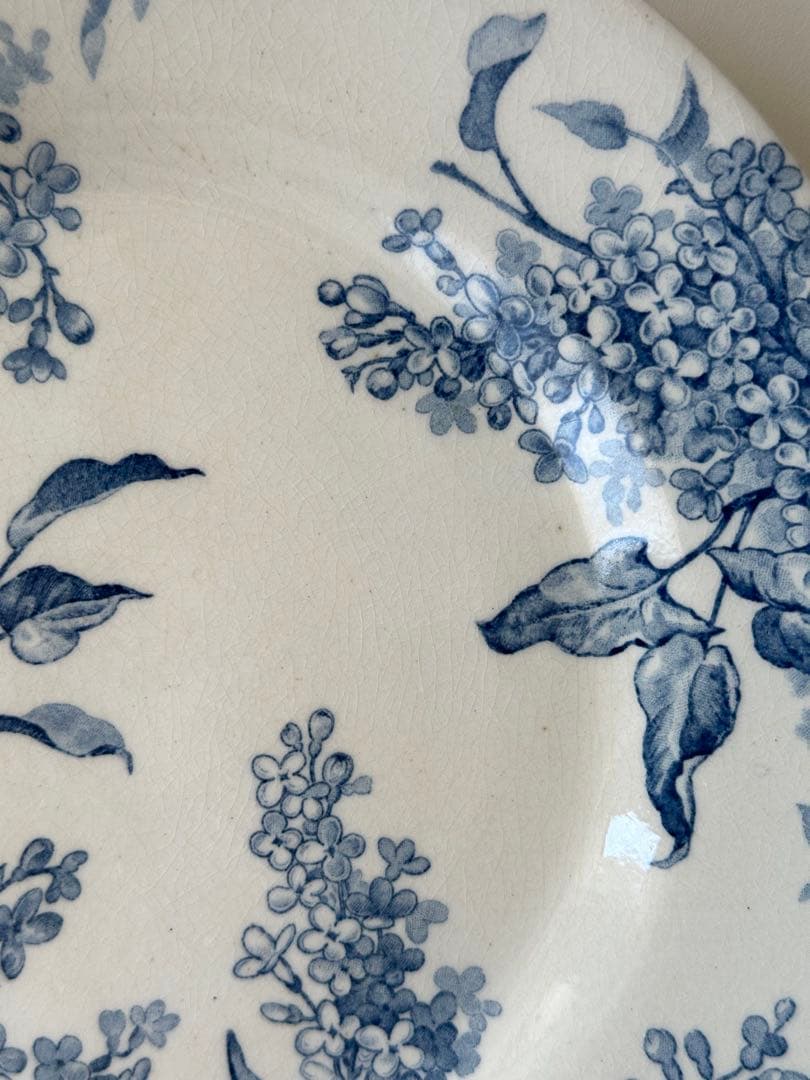 フランス/GIENジアンLILASリラの花のデザート皿