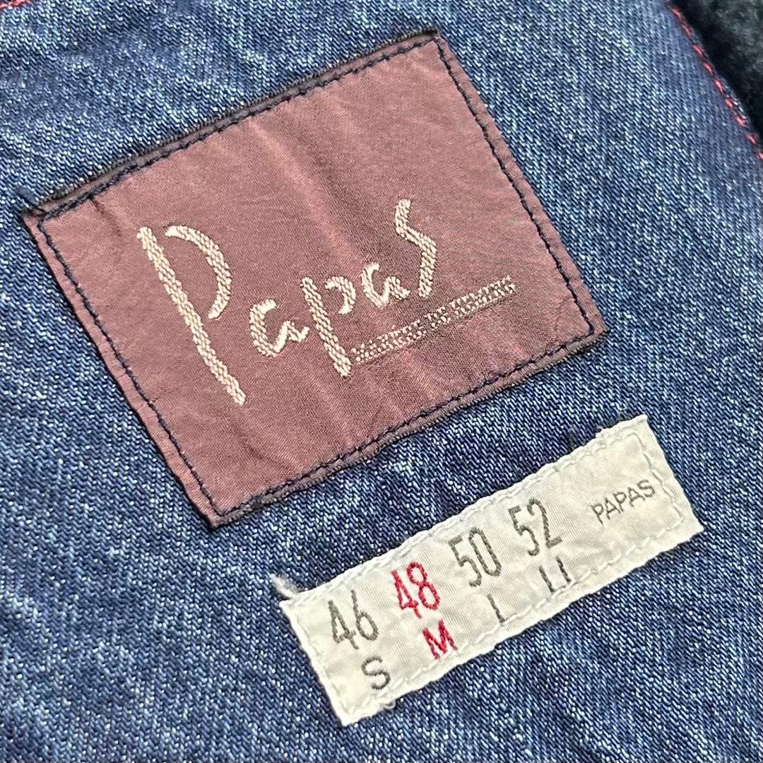 【希少】PAPAS(パパス)インディゴデニムボンバージャケット/ブルゾン/M