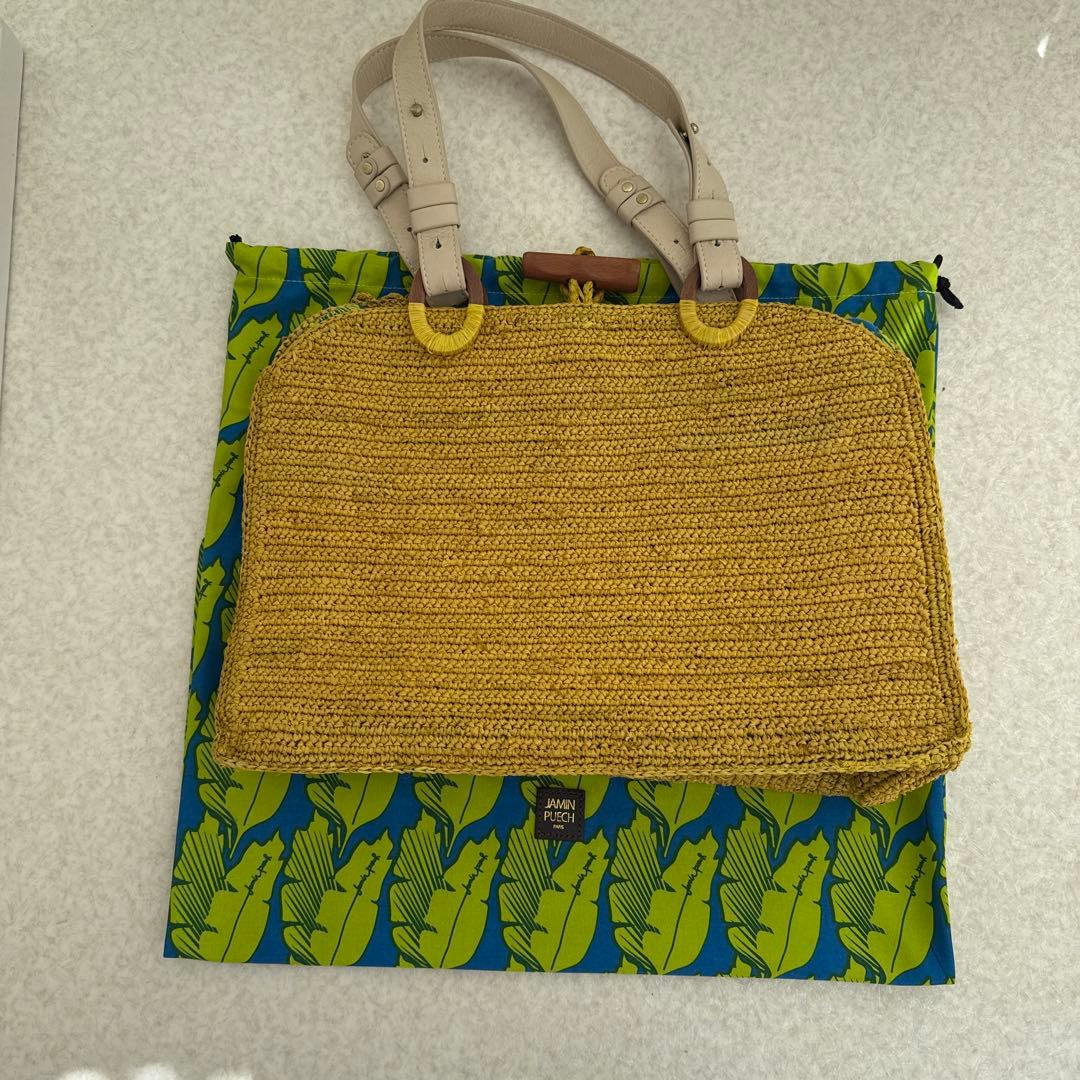 JAMIN PUECH イエロー かごバッグ